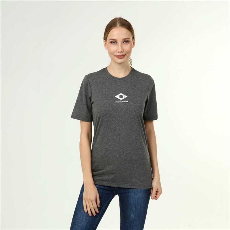 Women's Active Style Cotton Anthracite Melange T-Shirt