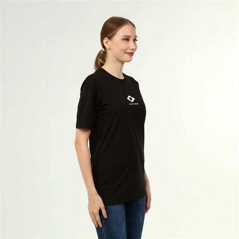 Women's Active Style Cotton Black T-Shirt
