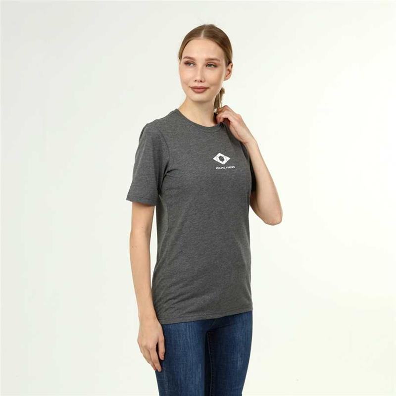 Women's Active Style Cotton Anthracite Melange T-Shirt