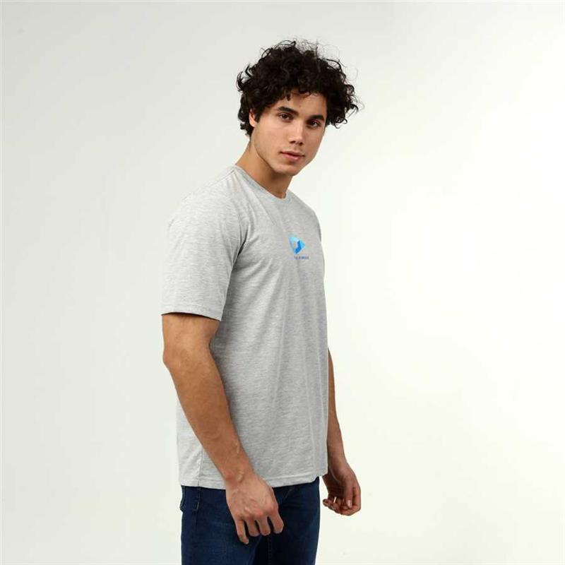 Men's Active Style Cotton Grey Melange T-shirt