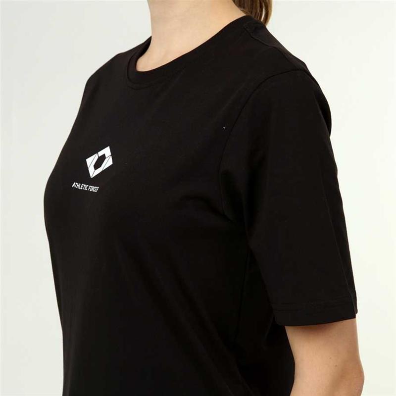 Women's Active Style Cotton Black T-Shirt
