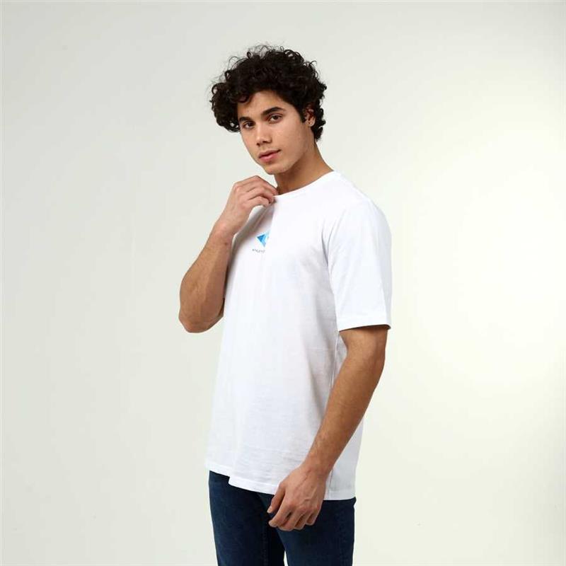 Men's Active Style Cotton White T-Shirt